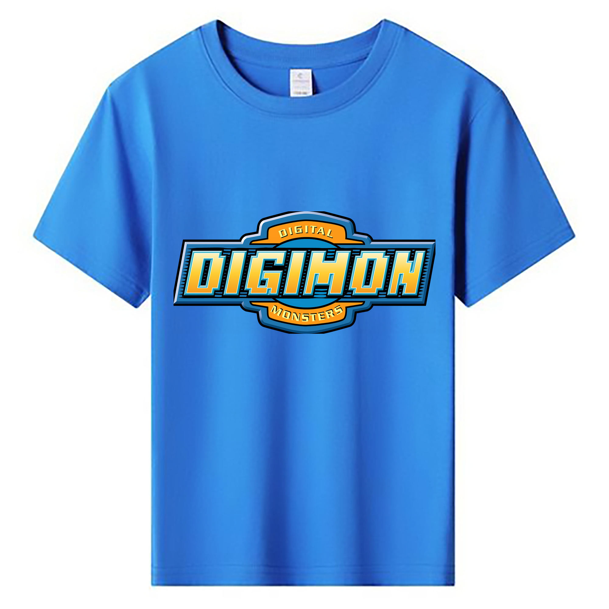 （画像用） Digimon デジタルモンスター/デジモン 綿100％キッズTシャツ（フロントプリント）